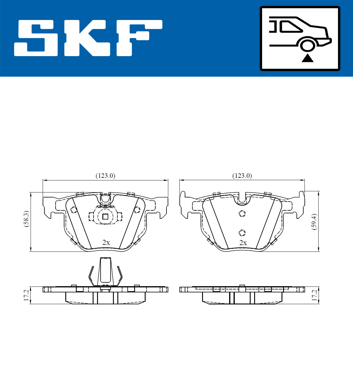 SKF Fékbetét, mind VKBP90240_SKF